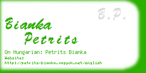 bianka petrits business card